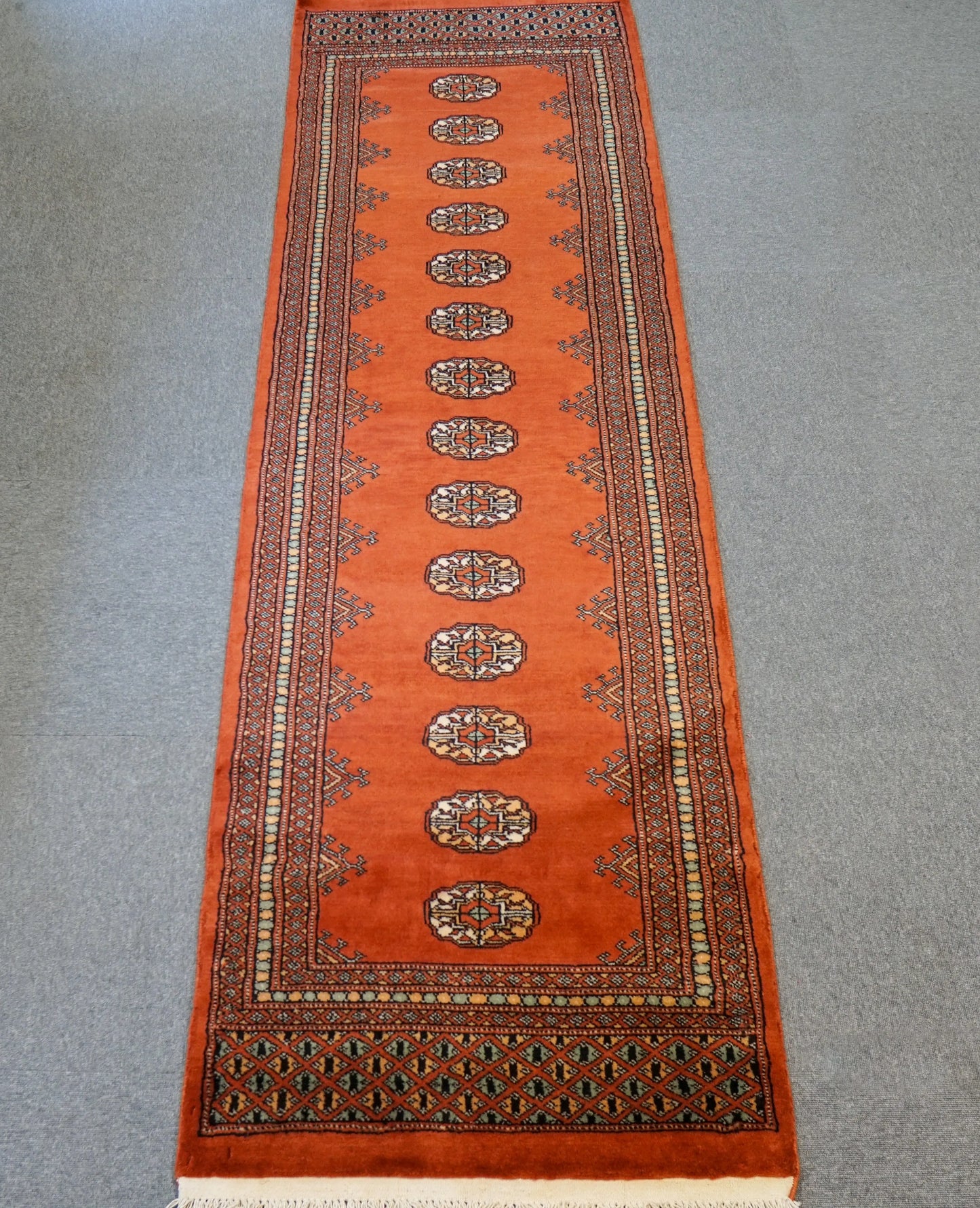 256×78cm パキスタン手織り絨毯 トルクメン ボハララグ Decorworks