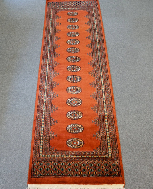 256×78cm パキスタン手織り絨毯 トルクメン ボハララグ Decorworks