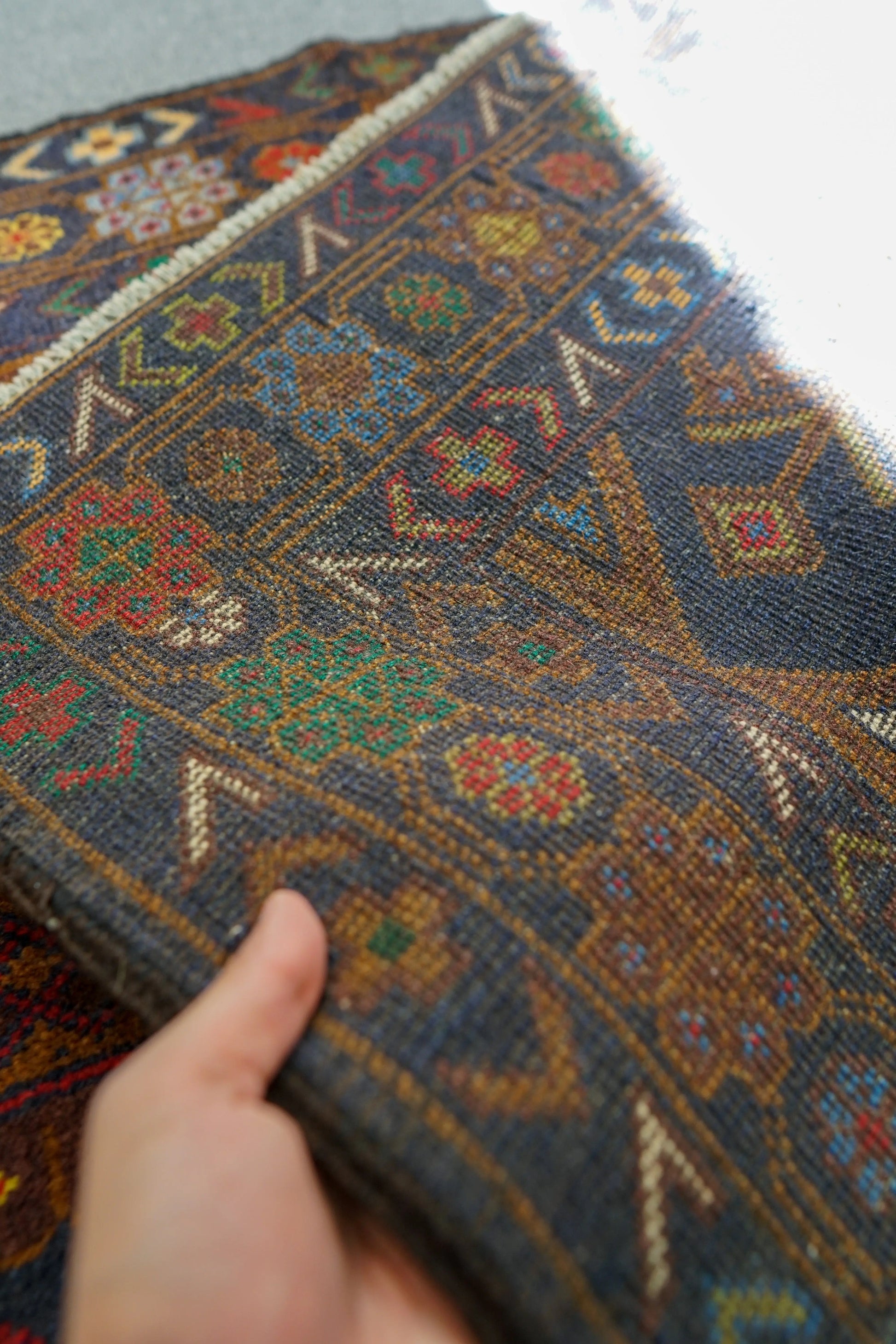 144×88cm ペルシャ絨毯 バルーチ 手織り トライバルラグ ヴィンテージ Decorworks