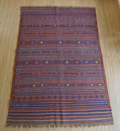  ペルシャ 手織りキリム トラバルラグ 144×94cm