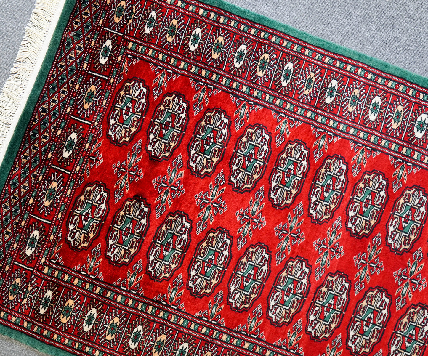 120×80cm  手織りパキスタン絨毯 トルクメン ボハララグ Decorworks