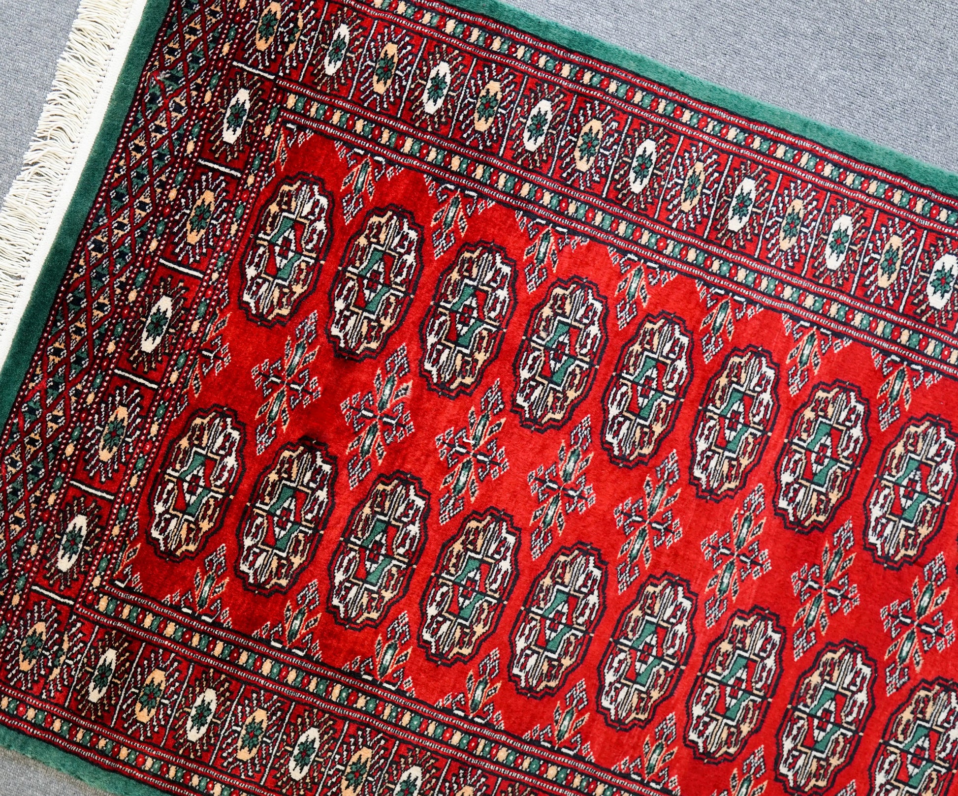 120×80cm  手織りパキスタン絨毯 トルクメン ボハララグ Decorworks