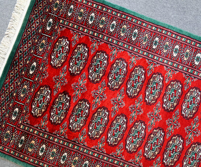 120×80cm  手織りパキスタン絨毯 トルクメン ボハララグ Decorworks