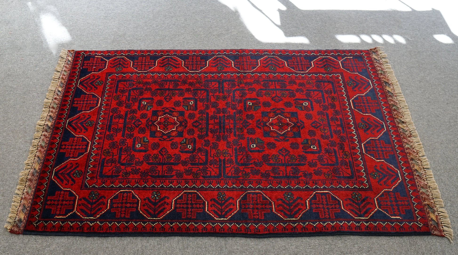 135×81cm アフガニスタン手織り絨毯 カールモハメディ ペルシャ絨毯 Decorworks