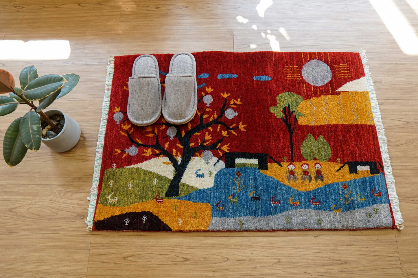 ペルシャ手織り カシュクリギャッベ リーズバフト 91×63cm｜アートギャッベ｜選び抜かれた上質ウール