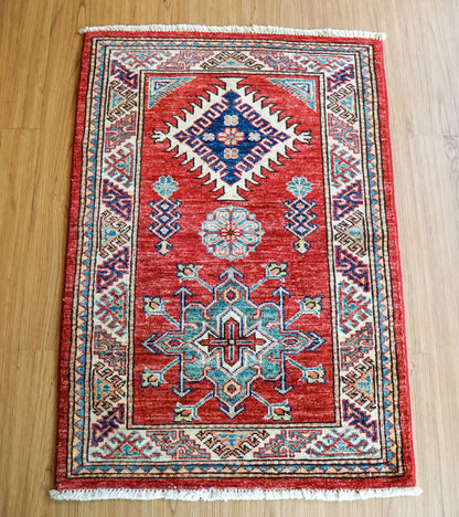 アフガニスタン絨毯 カザックラグ 92×63cm