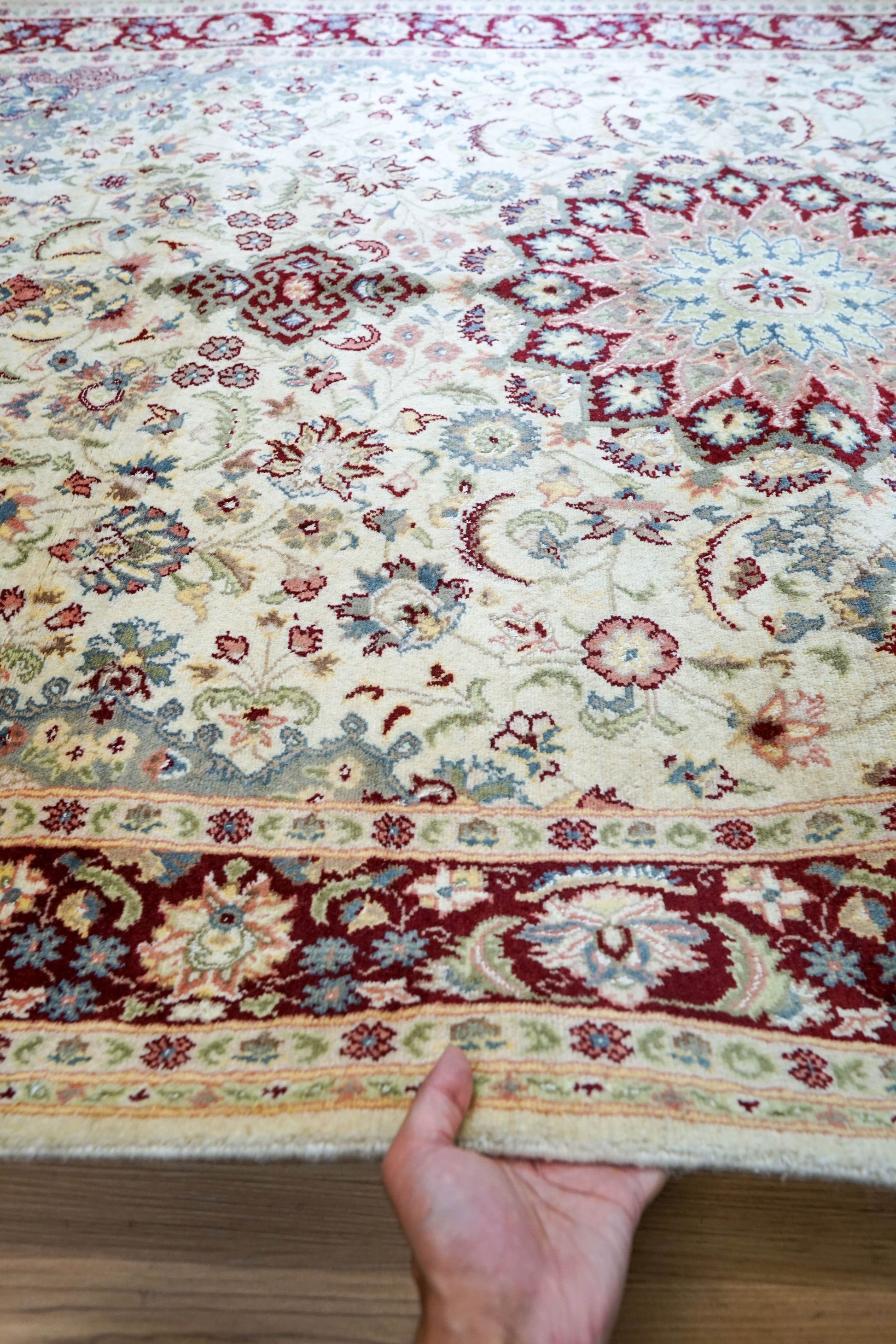  ペルシャ絨毯 オリエンタルラグ 242×154cm 手織り メダリオン柄