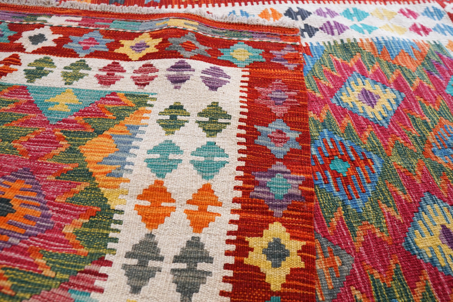 153×104cm　　アフガニスタン　手織り　キリム Decorworks