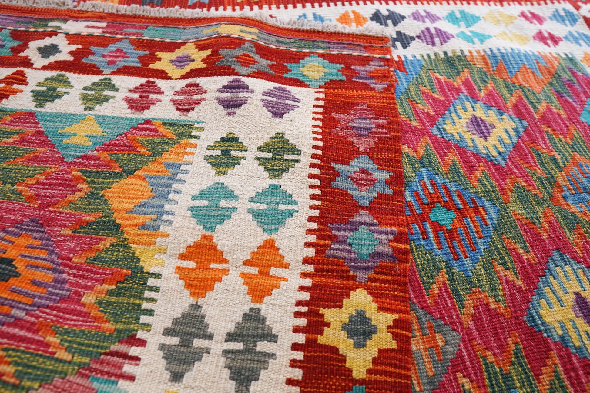 153×104cm　　アフガニスタン　手織り　キリム Decorworks