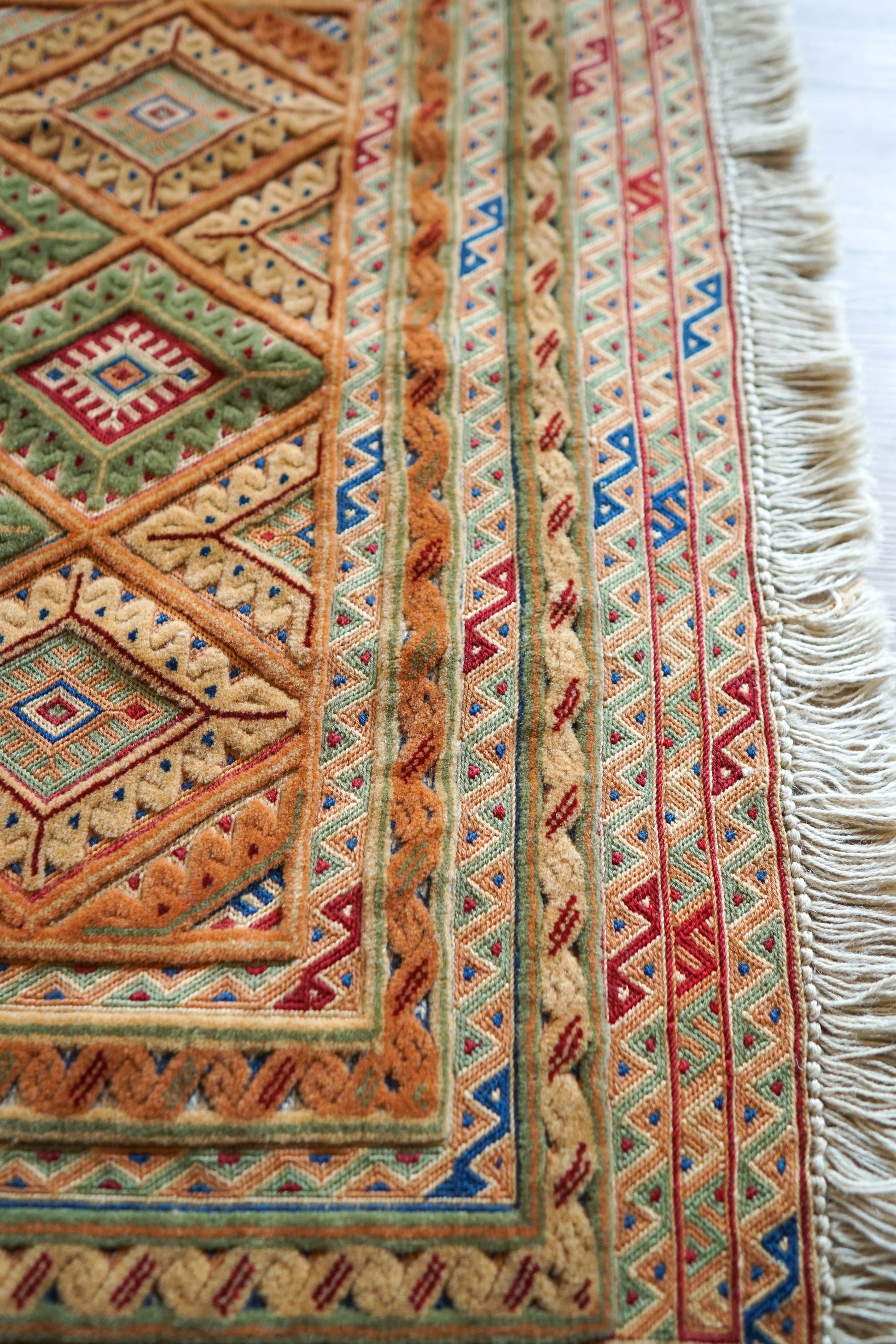  アフガニスタン 手織り マシュワニ キリムトライバルラグ Fine quality 116×81cm