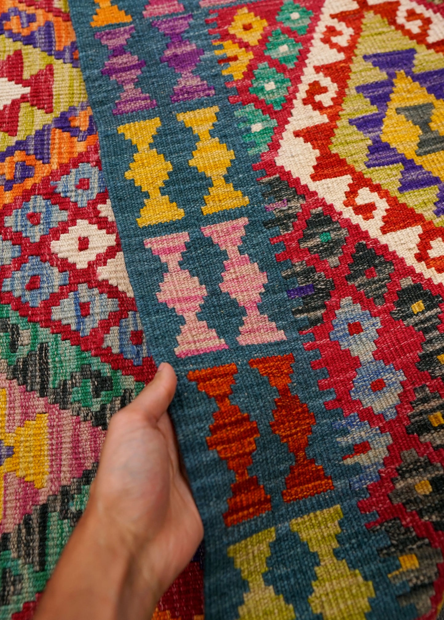 184×128cm　アフガニスタン　手織りキリム　　 Decorworks