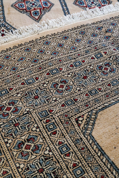  パキスタン手織り絨毯 ジャルダールデザイン ウールラグ 233×196cm