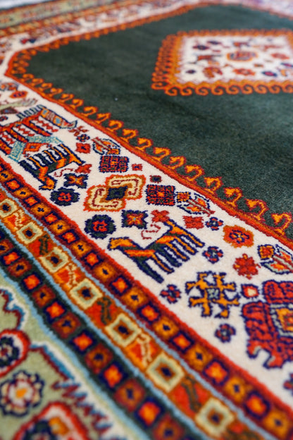 200×146cm  ペルシャ ガシュガイ 手織り絨毯 Decorworks