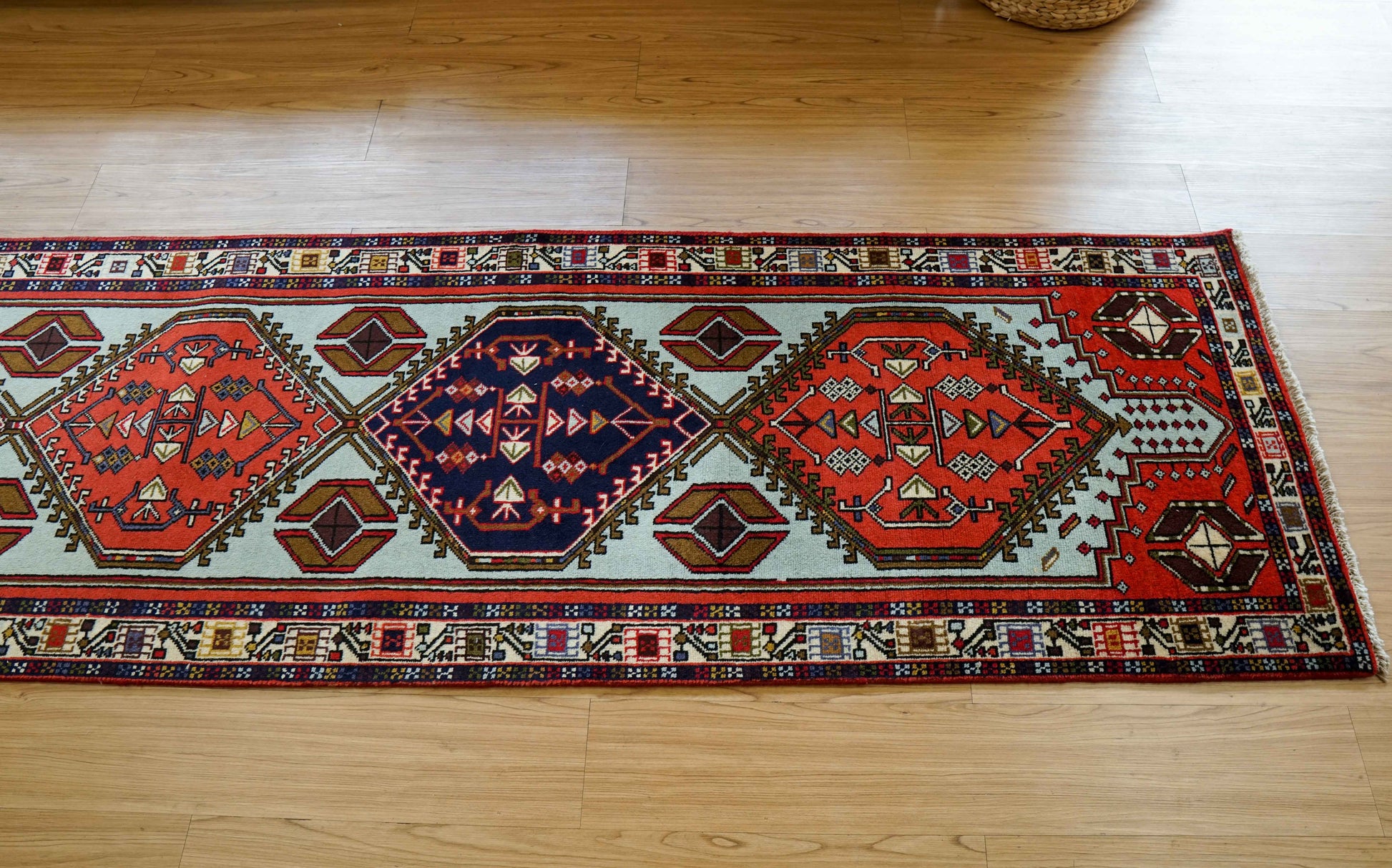  ペルシャ手織り絨毯 アルデビルラグ  ランナー 　315×72cm