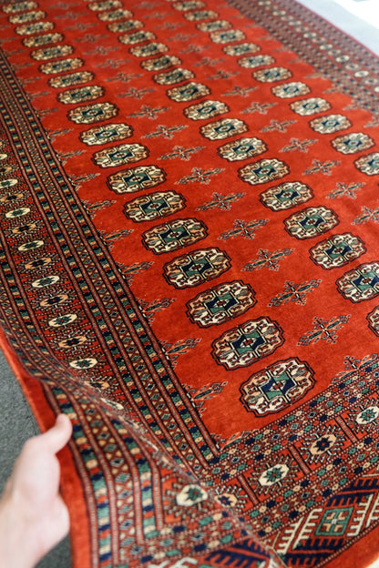 205×141cm トルクメン ボハララグ 手織り絨毯 Decorworks