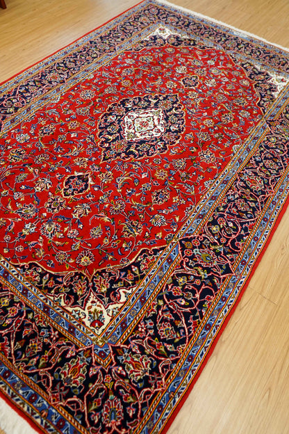  ペルシャ絨毯 カシャーン産 (カシャン) シャドサル工房 225×150cm