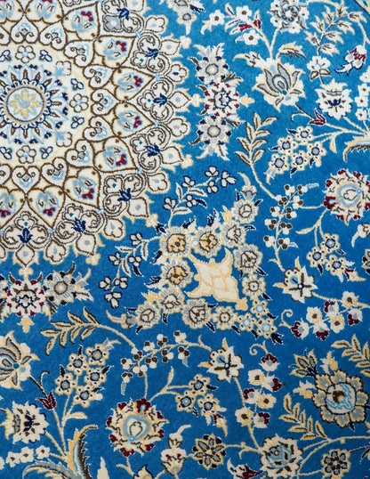  ペルシャ絨毯 ナイン産 6LA 192×120cm｜コルクウール＆シルク