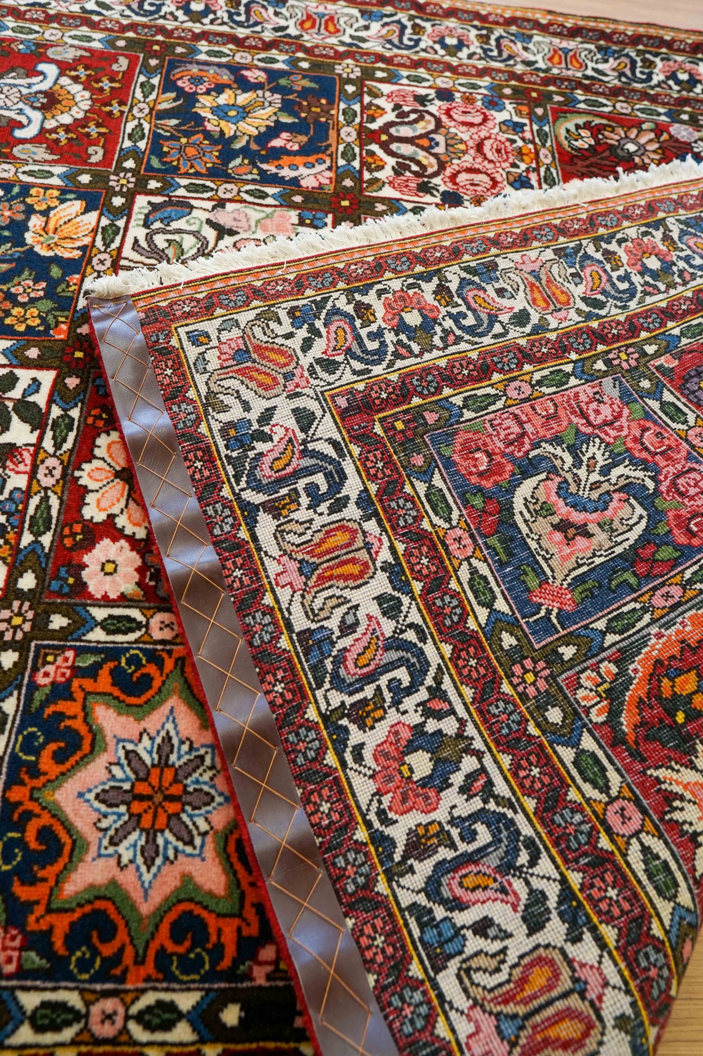  パキスタン手織り絨毯 玄関マット 88×65cm