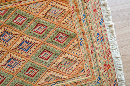  アフガニスタン 手織り マシュワニ キリムトライバルラグ Fine quality 116×81cm