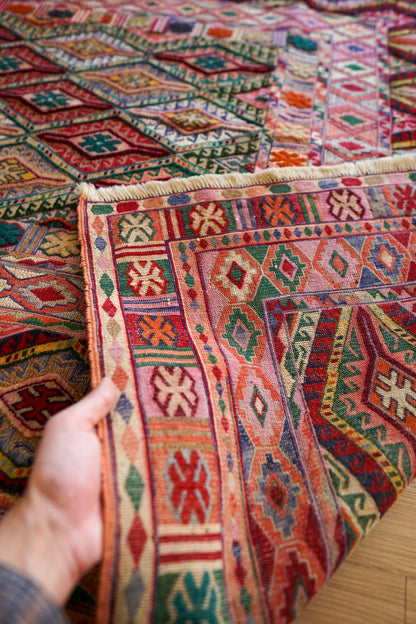 アフガニスタン 手織りマシュワニキリム 180×143cm fine quality
