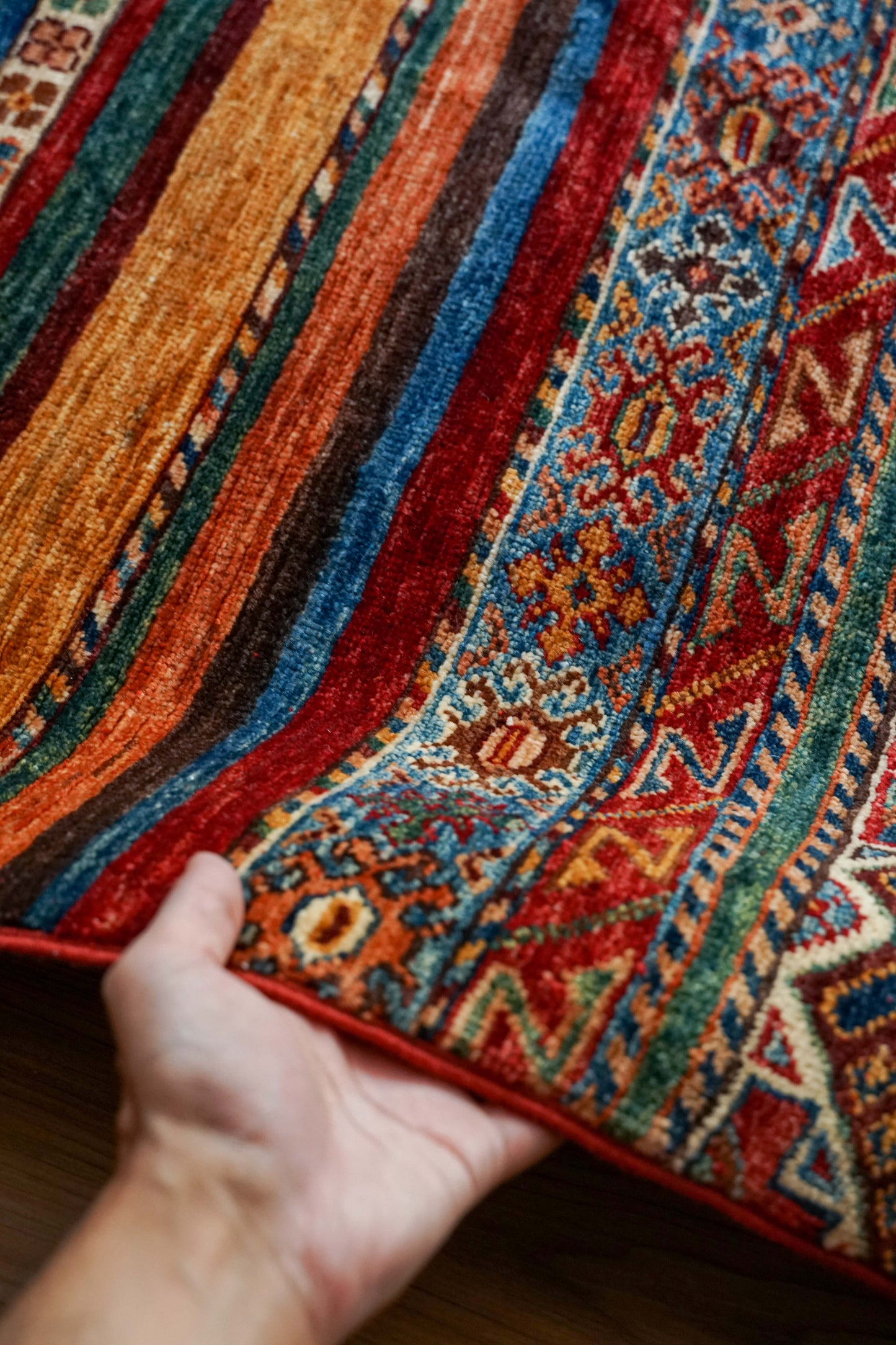 アフガニスタン手織り絨毯 ガズニーウール 200×149cm｜クルジーンデザイン トライバルラグ リビングサイズ