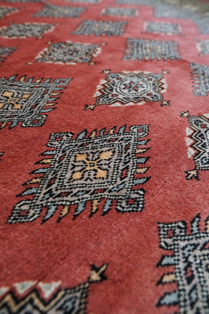 Collection パキスタン手織り絨毯 302×245cm トライバルデザイン ウールラグ