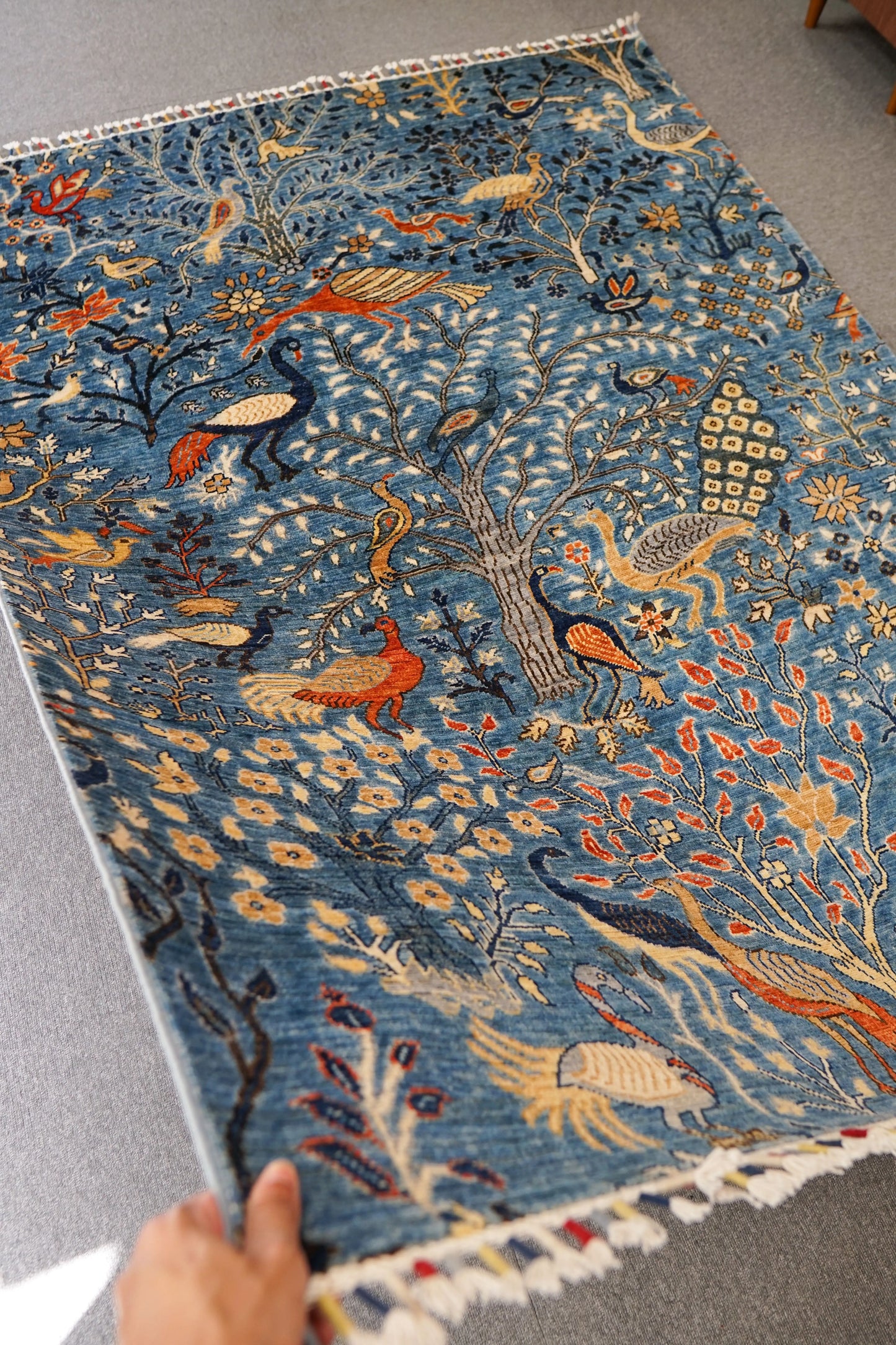 206×149cｍ  アフガニスタン ガズニーウール 手織り絨毯 Decorworks