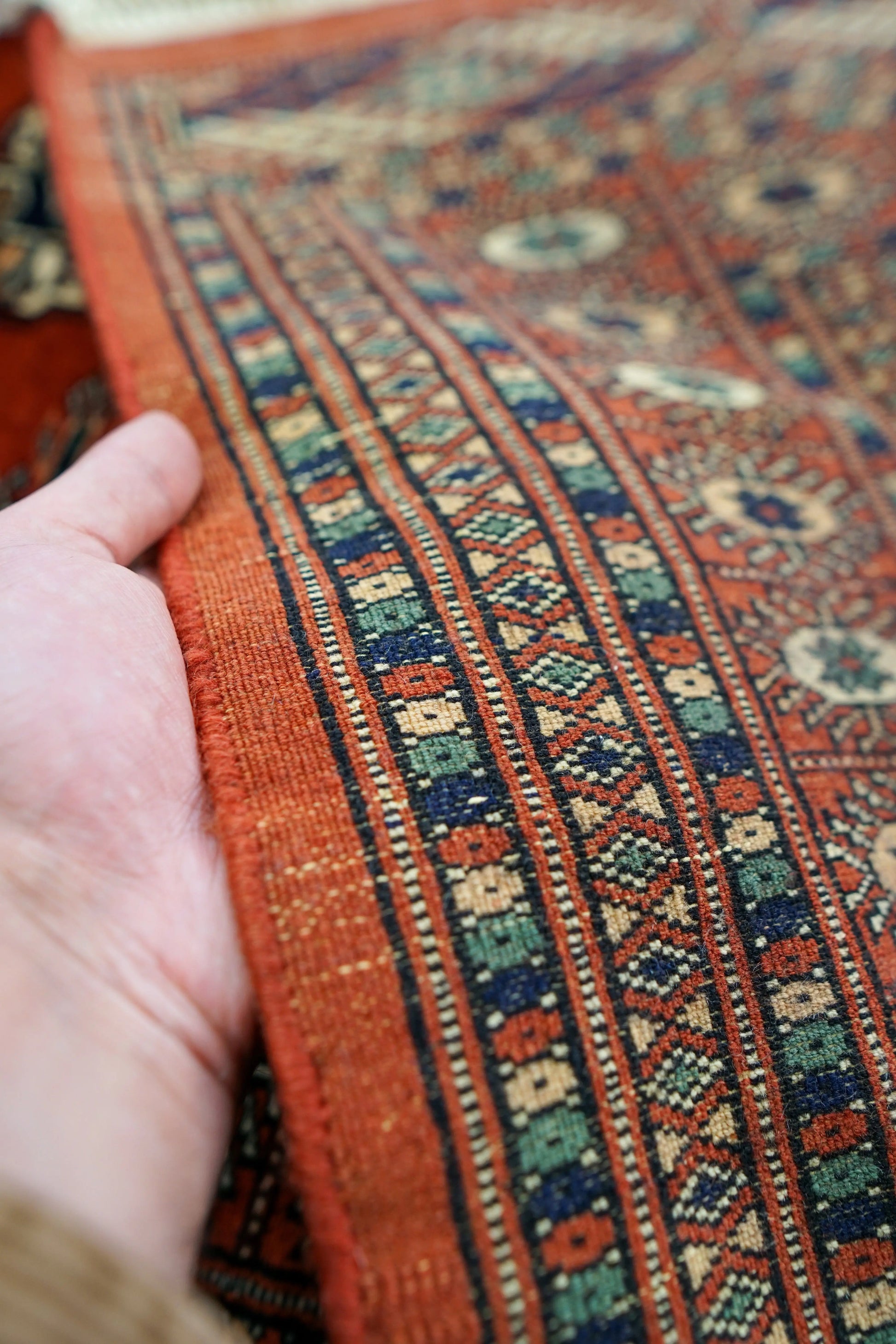 205×141cm トルクメン ボハララグ 手織り絨毯 Decorworks