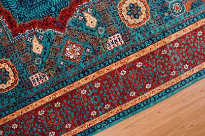  アフガニスタン手織り絨毯  ウールラグ 247×176cm ガズニーウール オリエンタルラグ fine quality