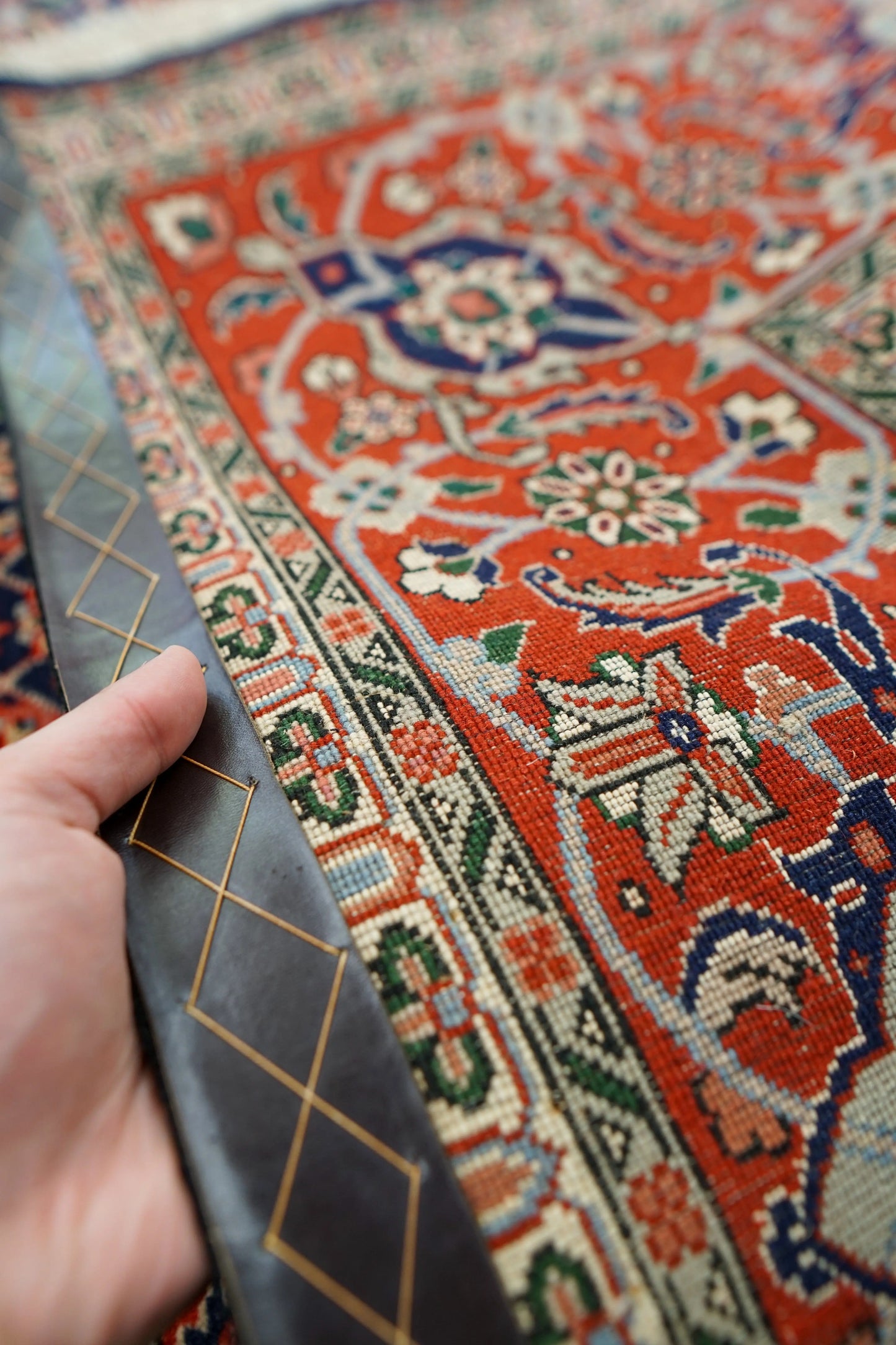 295×202cm ペルシャ手織り絨毯タブリーズ産 Decorworks
