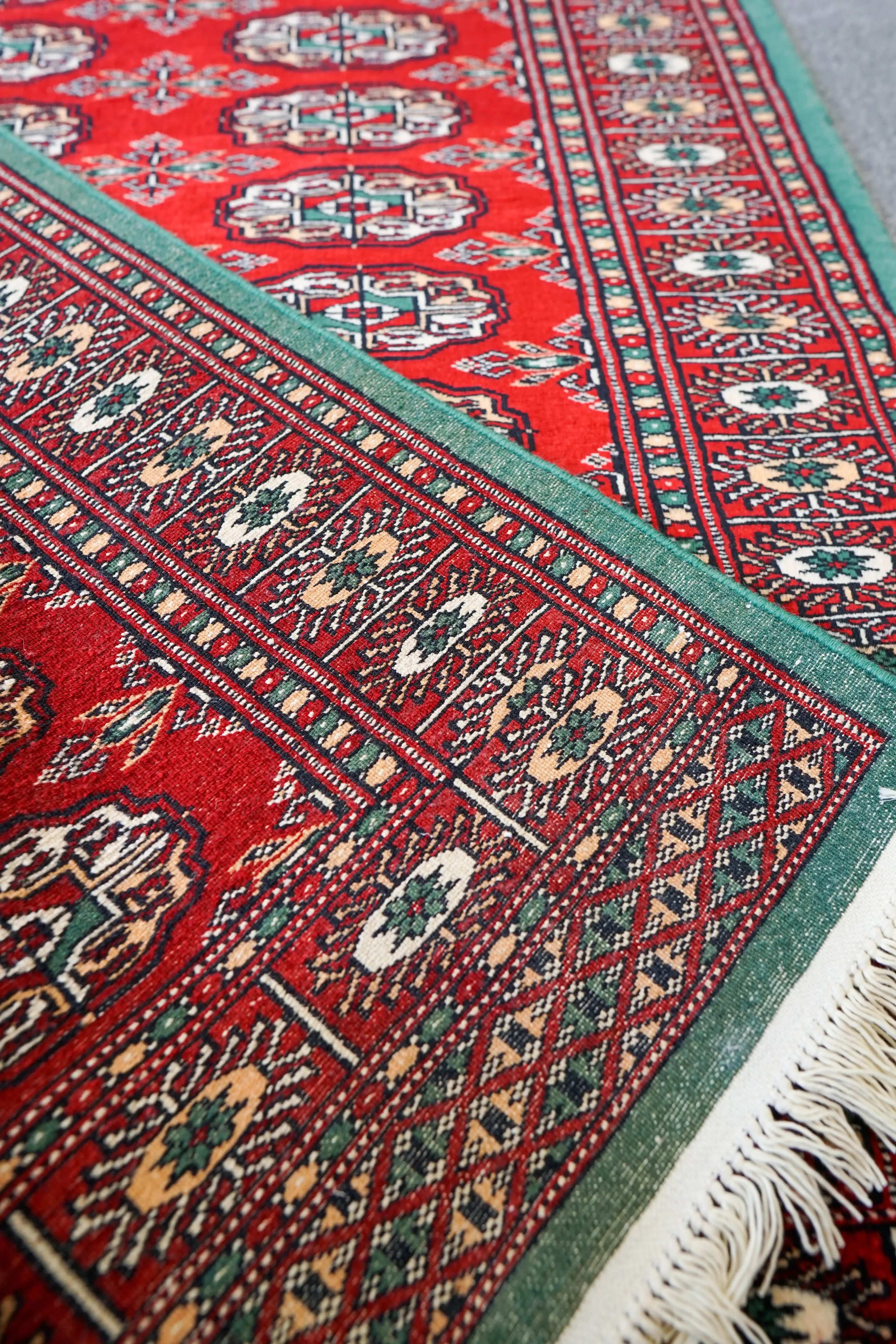 120×80cm 手織りパキスタン絨毯 トルクメン ボハララグ - Decorworks