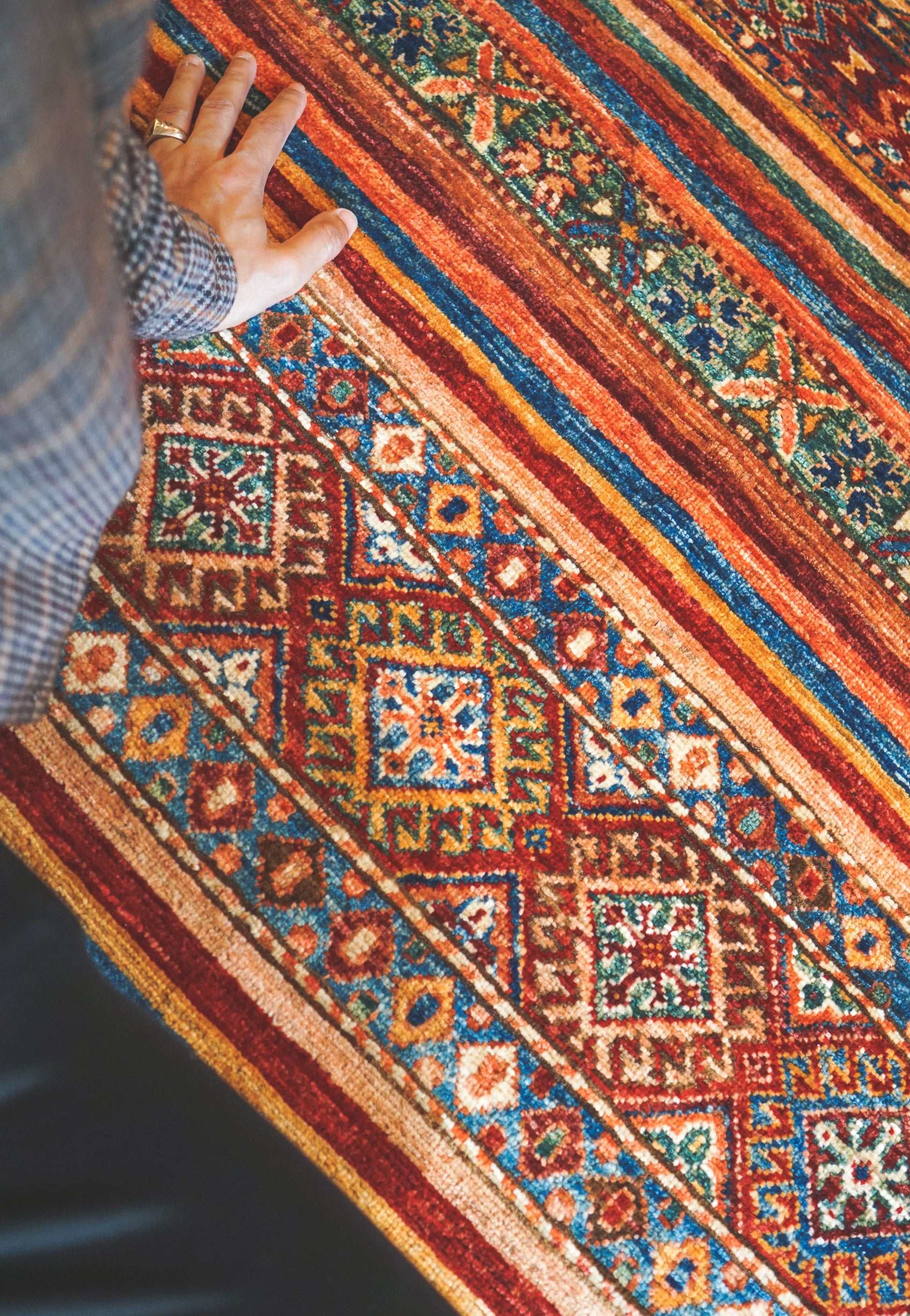 Collection アフガニスタン ガズニーウール 絨毯 206×145cm　トライバルラグ