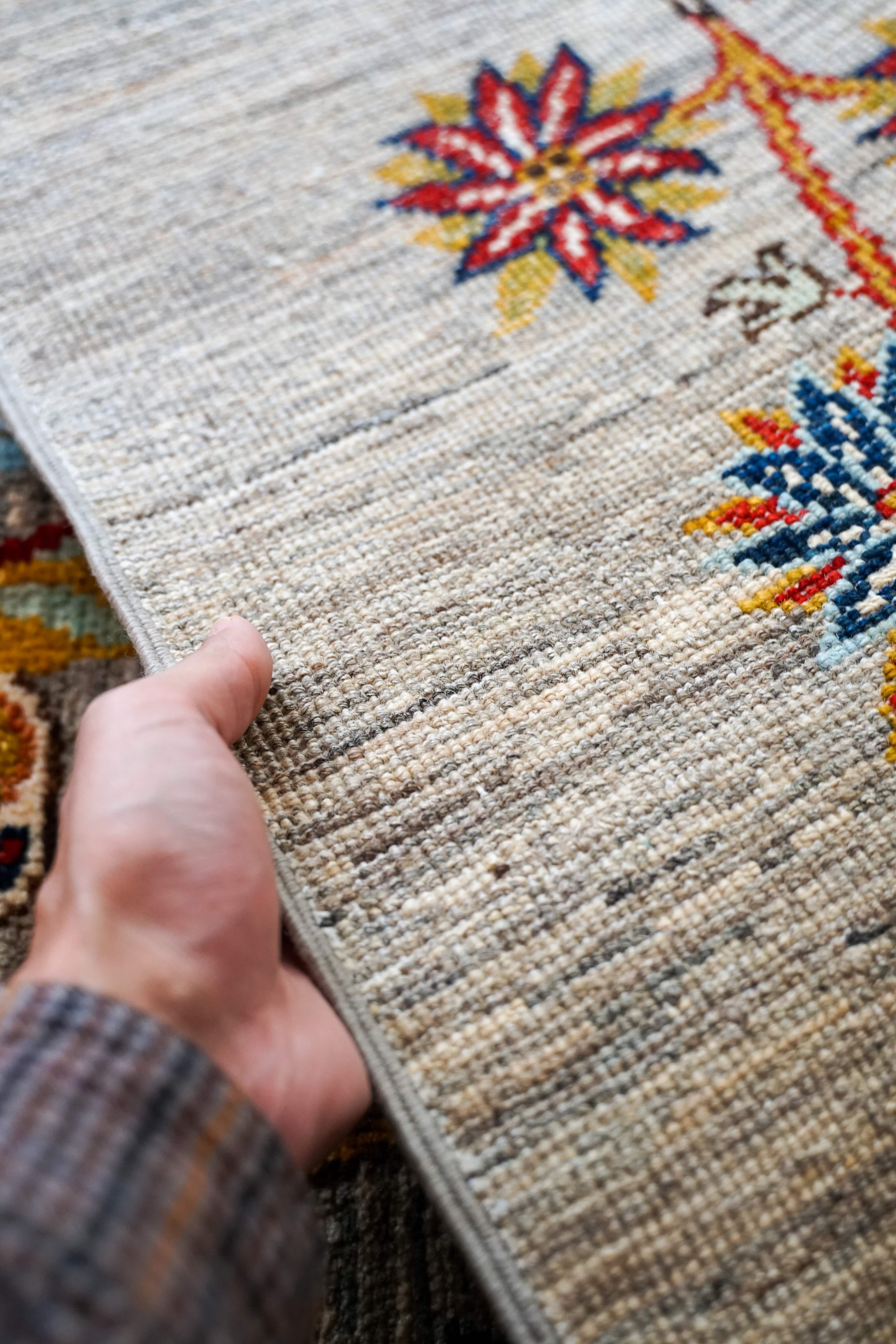 150×98cm【アフガニスタンガズニウール手織り絨毯】手織りギャッベ 88e39825caaba509f0620226ba6c39