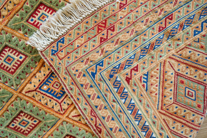  アフガニスタン 手織り マシュワニ キリムトライバルラグ Fine quality 116×81cm