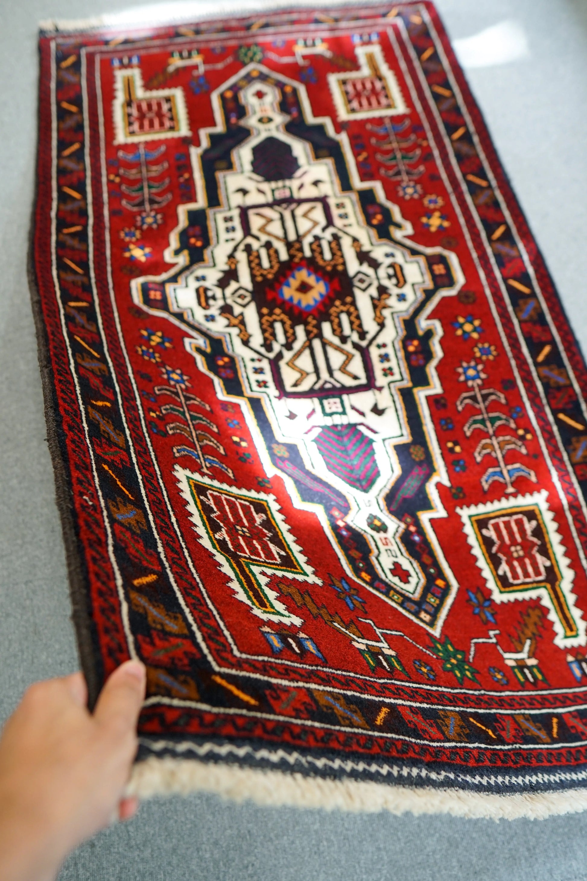 163×95cm ペルシャ 絨毯 バルーチ 手織り トライバルラグ Decorworks