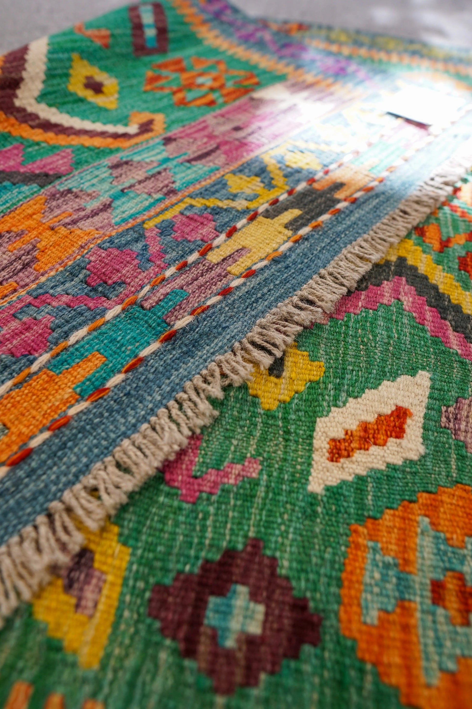 147×100cm　　アフガニスタン　手織り　キリム　　 Decorworks