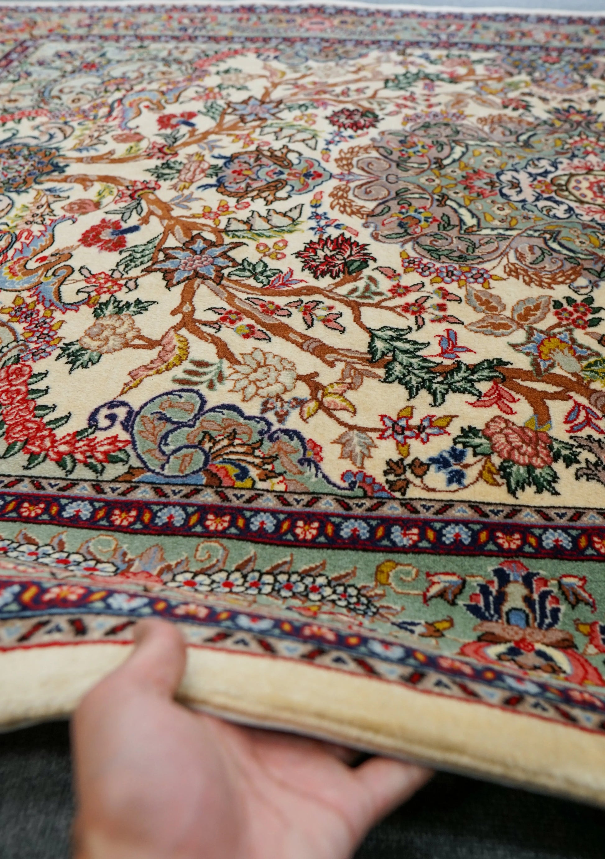 200×135cm　 ペルシャサルーク総手織り絨毯 Decorworks