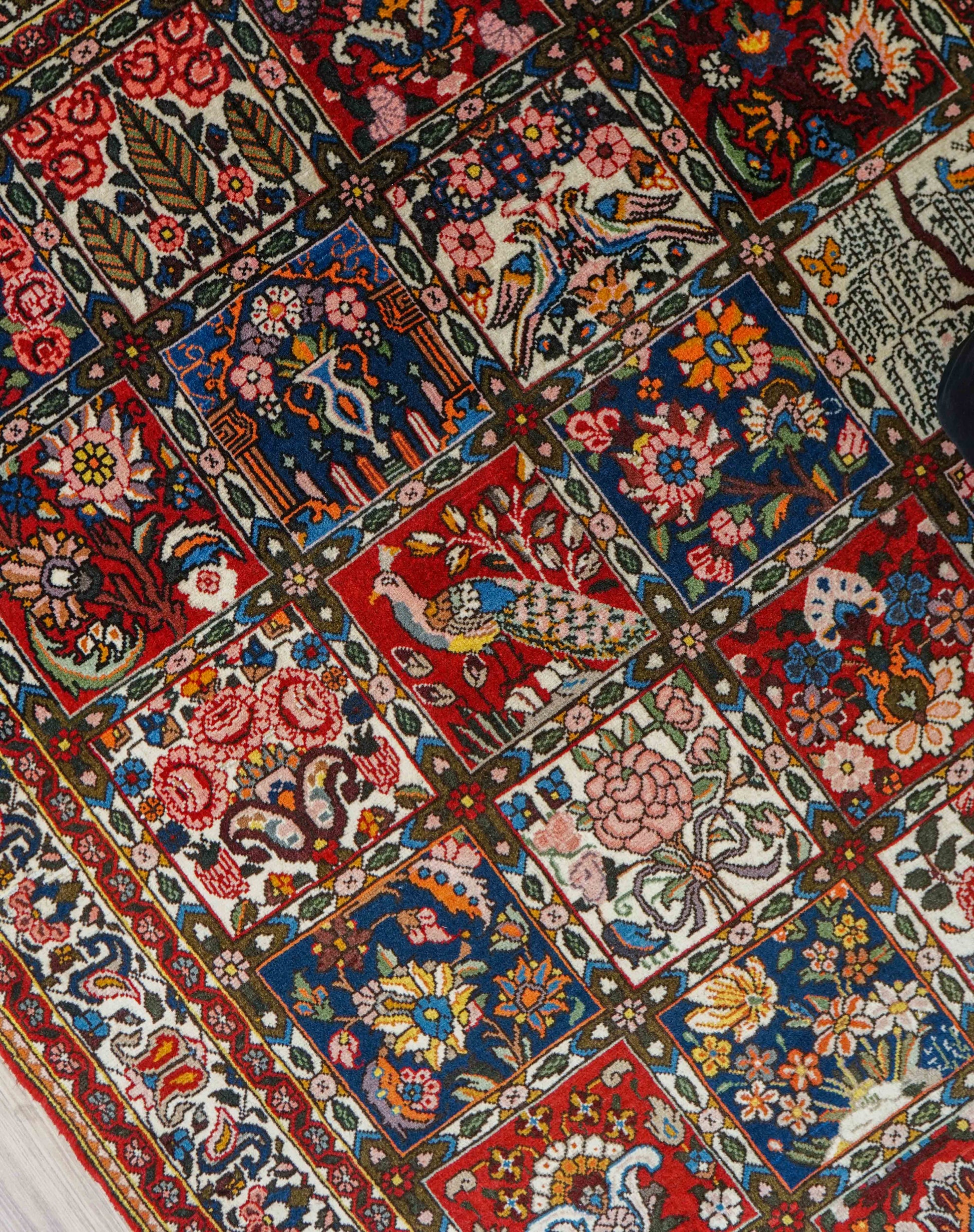  パキスタン手織り絨毯 玄関マット 88×65cm