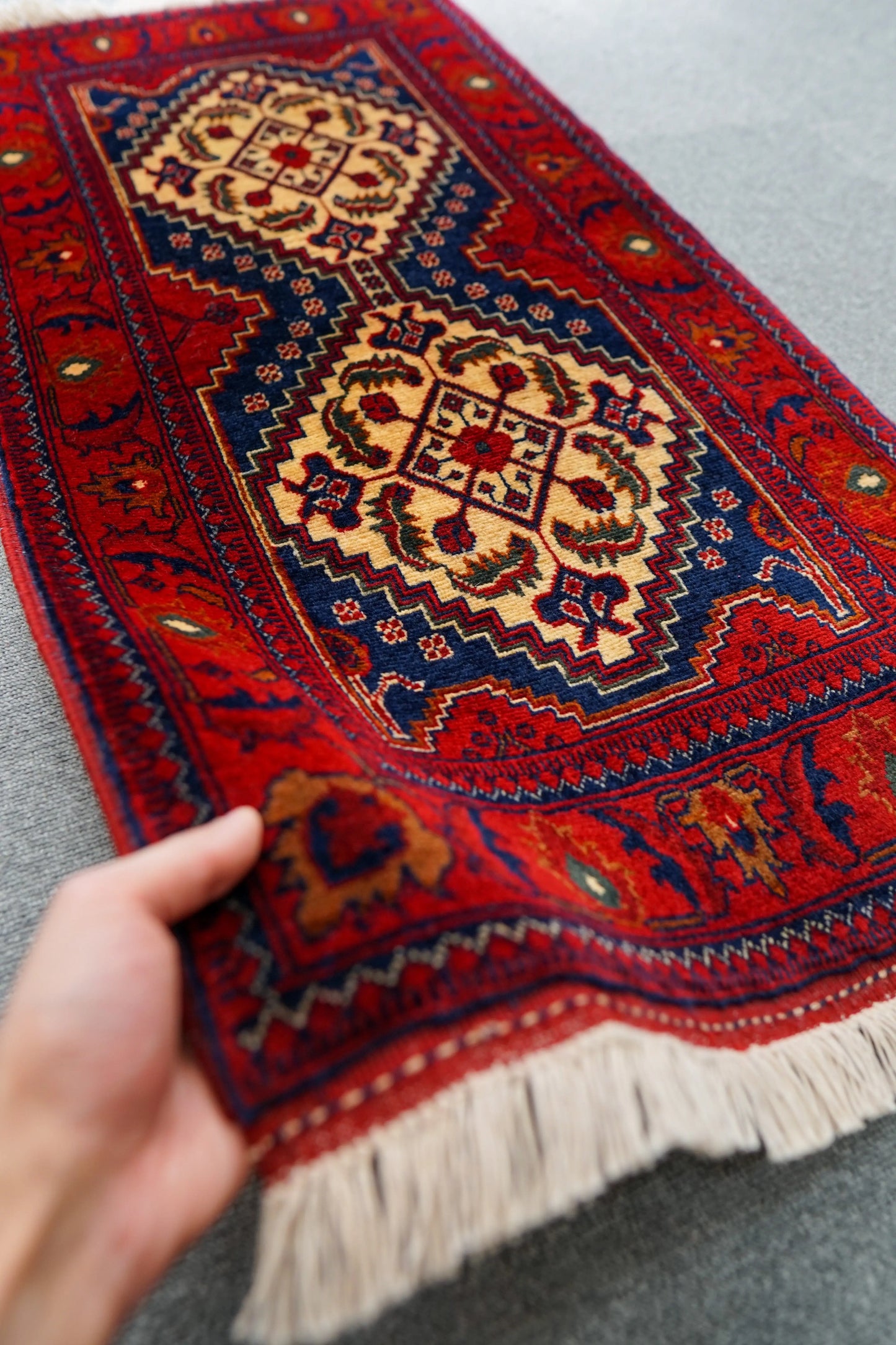 106×53cm アフガン手織り絨毯 カールモハメディ Decorworks