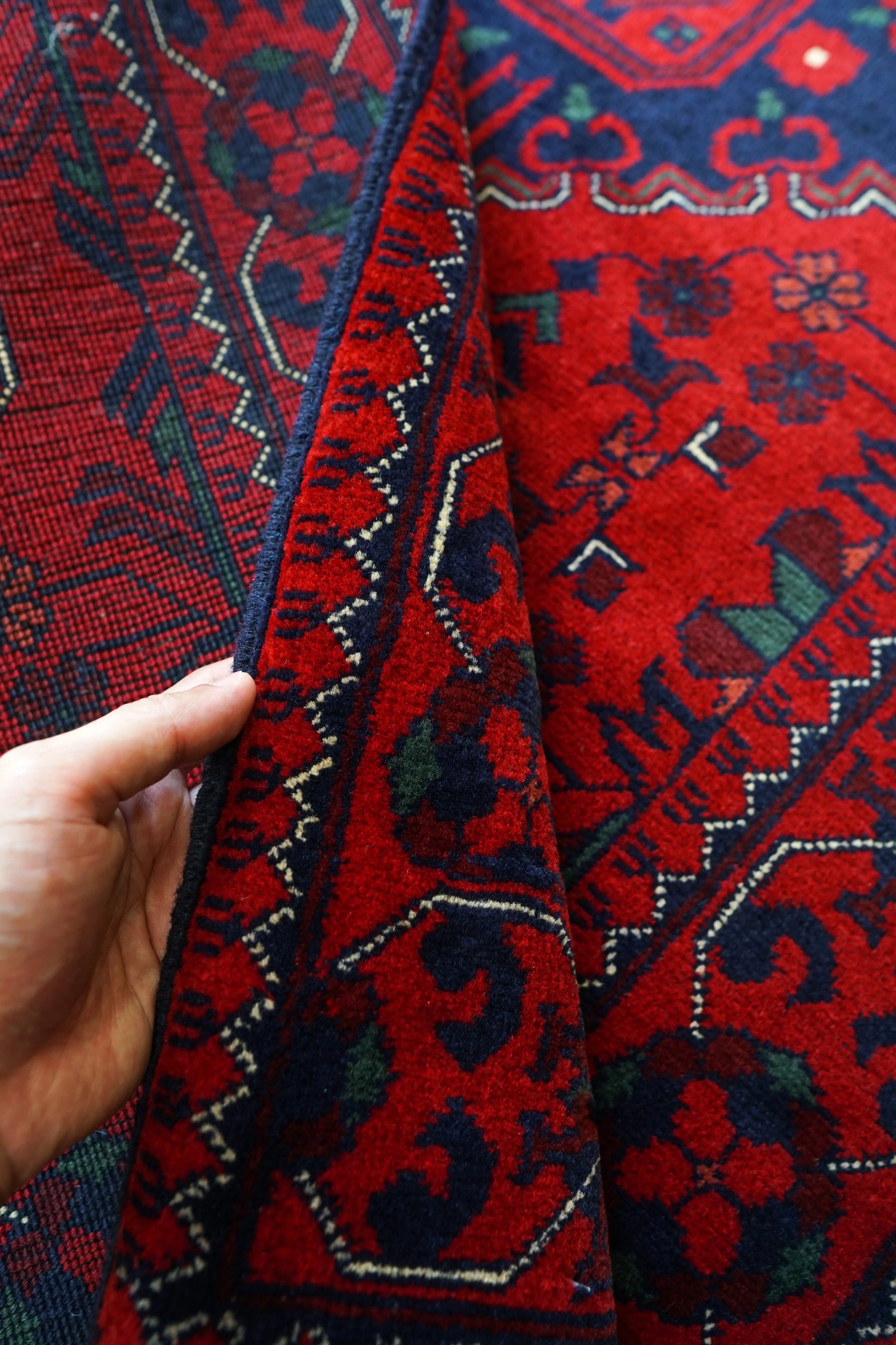 121×83cm アフガニスタン手織り絨毯 カールモハメディ - Decorworks