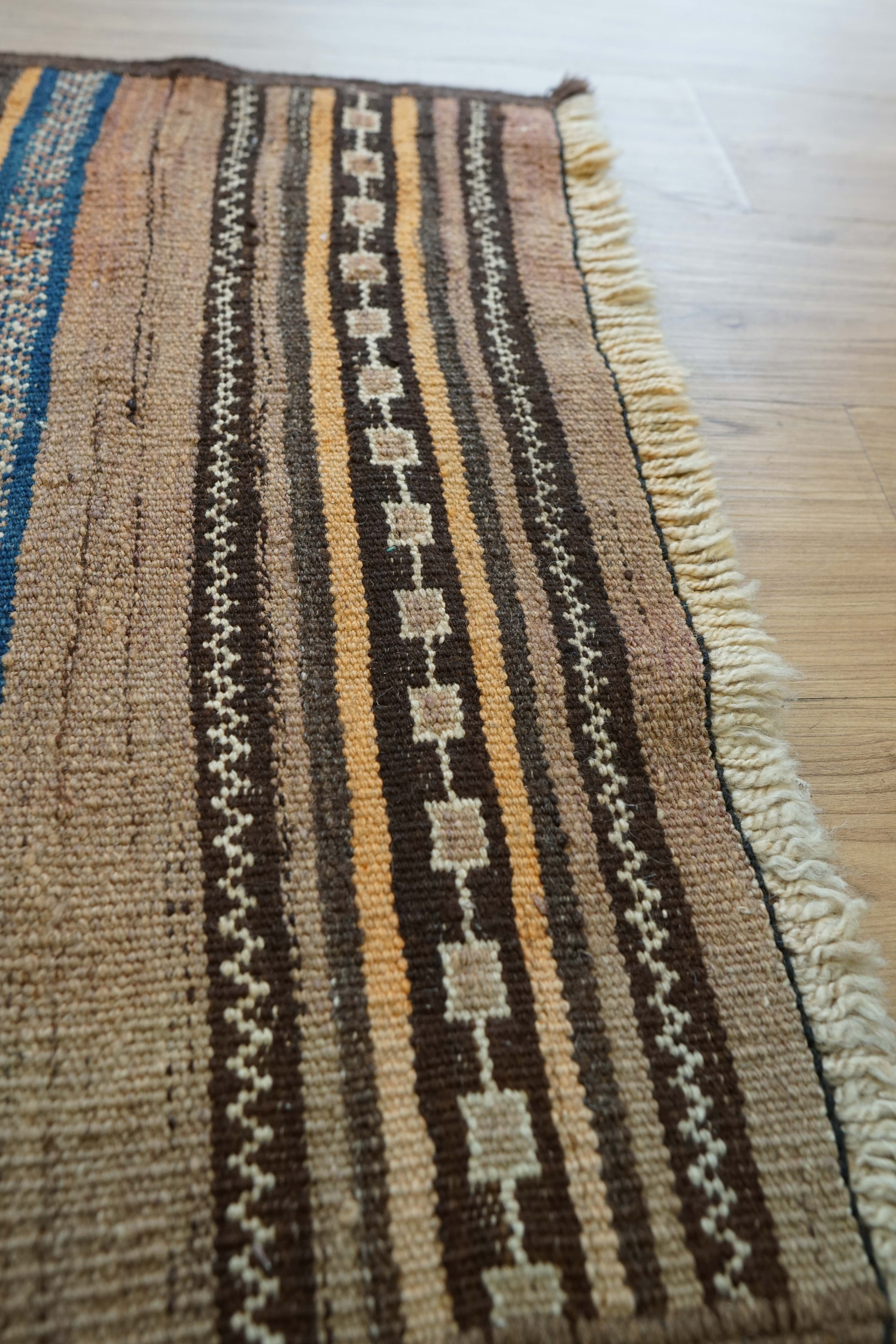 アフガニスタン手織りキリム　312×63　ランナートライバルラグ ヴィンテージ アフガニスタン手織りキリム ランナー 312×63cm トライバルラグ