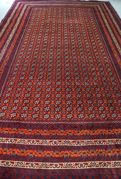 295×190cm アフガニウタン 手織り絨毯 ホジャロシュナイ トルクメン ボハララグ Decorworks