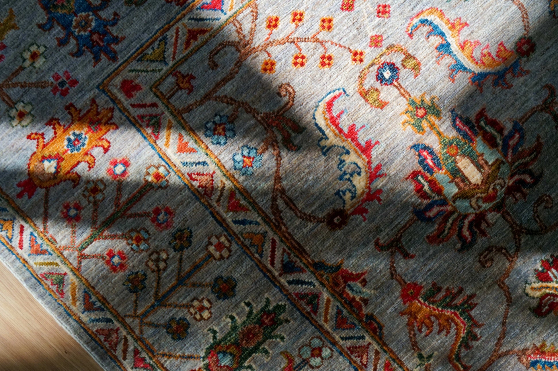  アフガニスタン手織り絨毯 ガズニ  243×176cm｜手紡ぎウール×草木染め