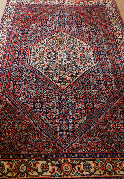  手織りペルシャ絨毯 ビジャー 109×75cm　ビジャール産