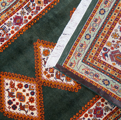 200×146cm  ペルシャ ガシュガイ 手織り絨毯 Decorworks