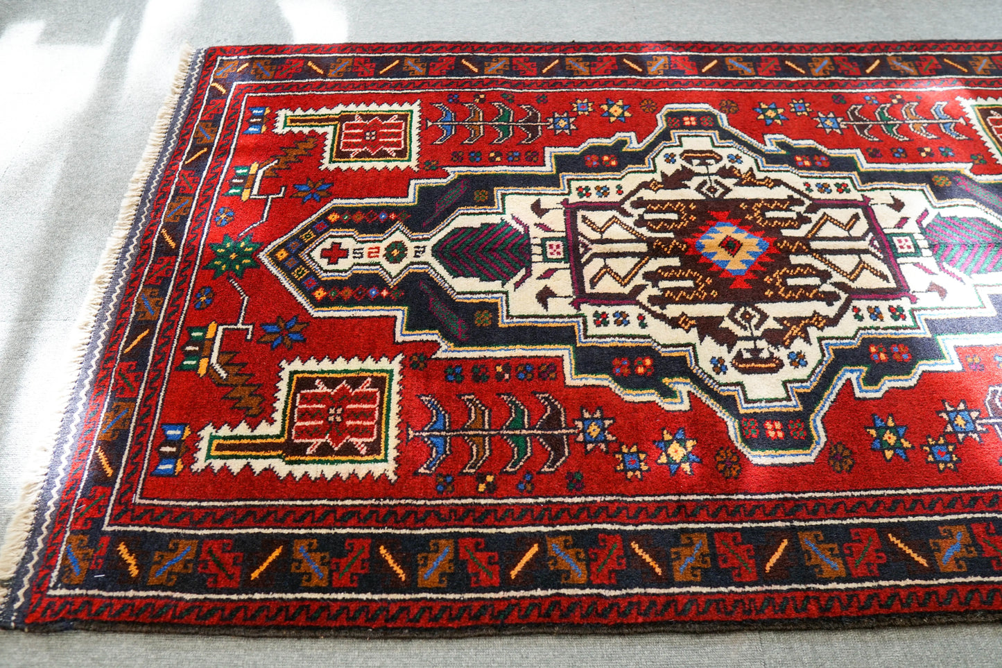 163×95cm ペルシャ 絨毯 バルーチ 手織り トライバルラグ Decorworks