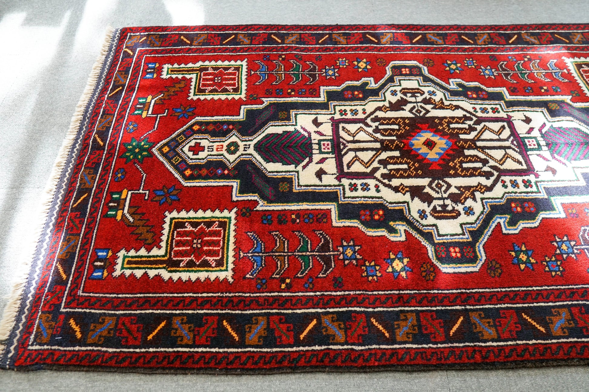 163×95cm ペルシャ 絨毯 バルーチ 手織り トライバルラグ Decorworks