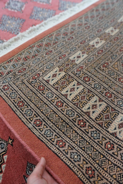 Collection パキスタン手織り絨毯 302×245cm トライバルデザイン ウールラグ