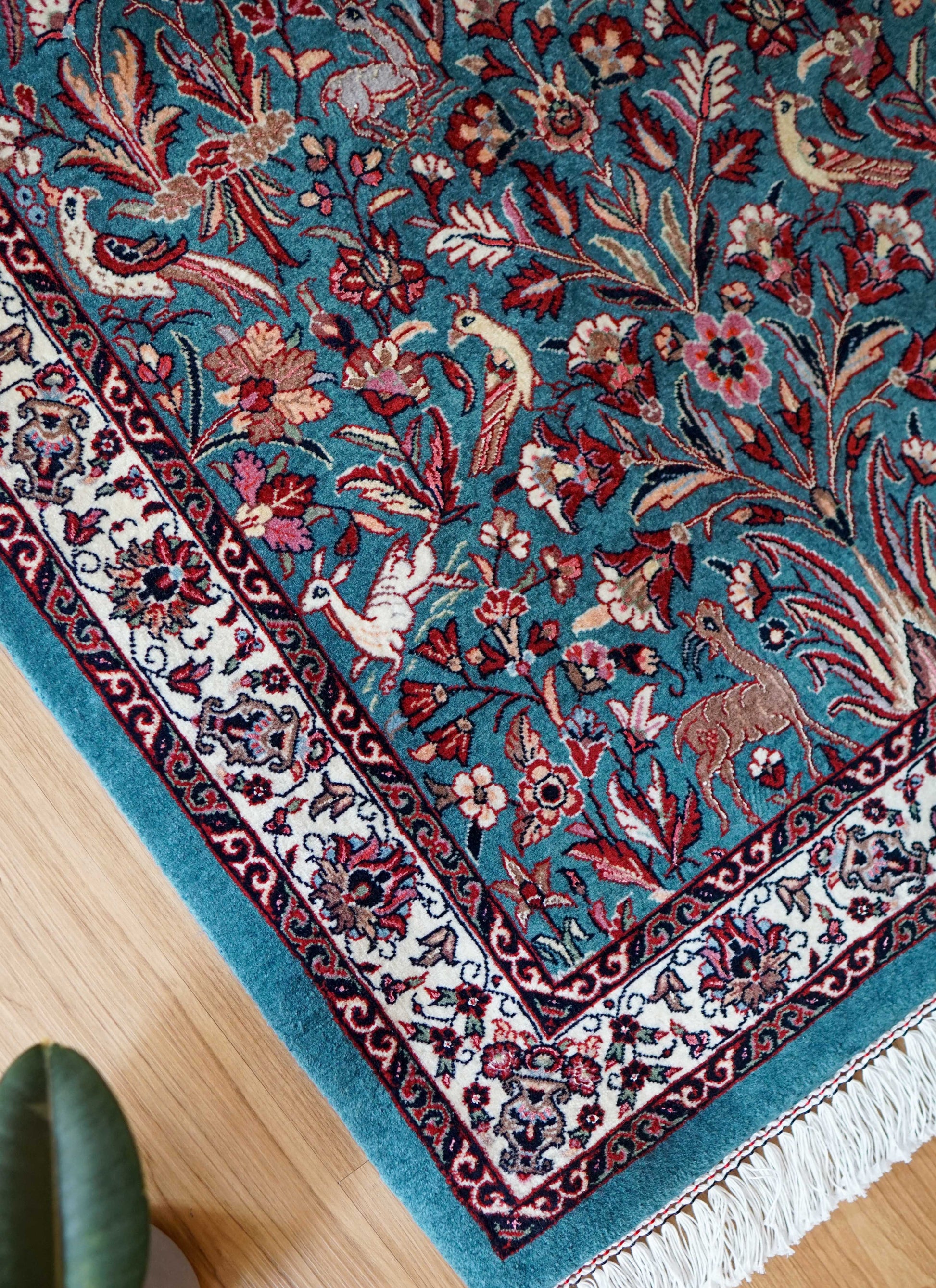  ペルシャ絨毯 アフシャル・ビジャー (afshar bijar) 130×84cm モハマドイアン工房 シカールガー（shikargah） 手織り ウール＆シルク