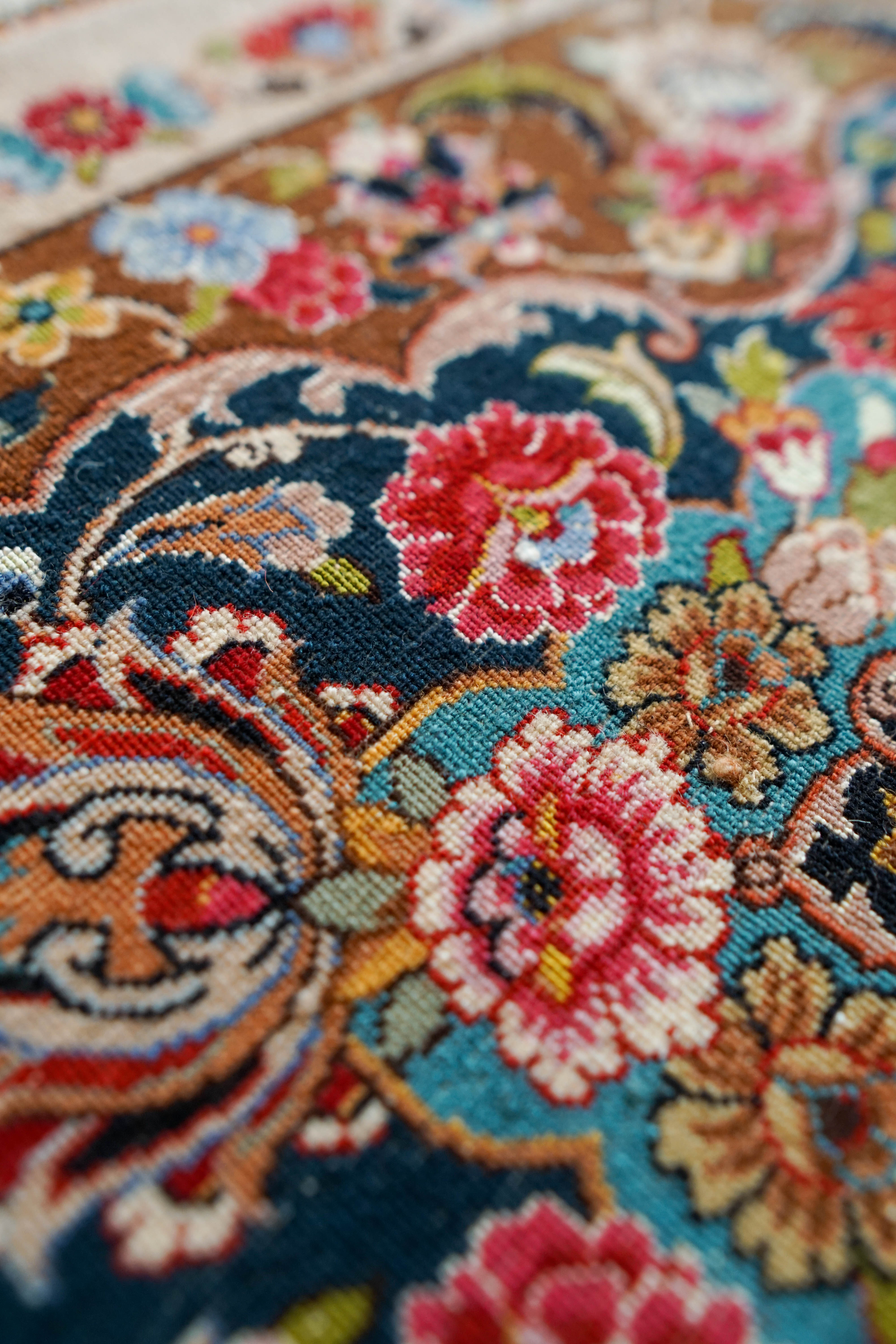 ペルシャ絨毯 イラーム産 約162×104cm｜コルクウール＆シルク – Decorworks